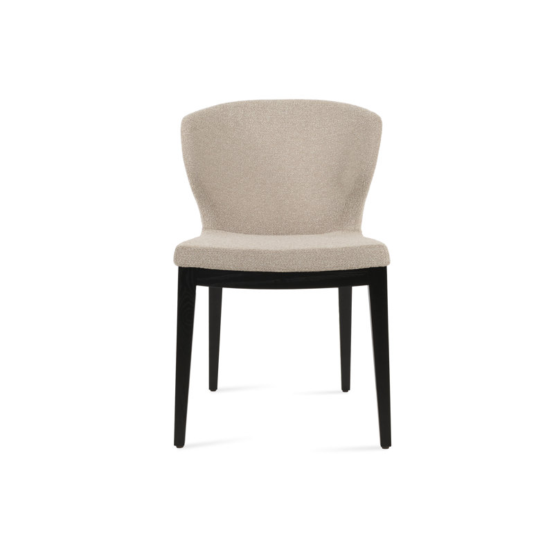Amed Plus Wood Chair, Wenge, Dark Grey Wool