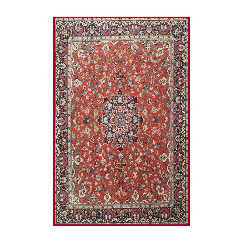 Tapis décoratif mauve/orange DiGiovanni oriental, Rectangle 8 pi x 10 pi