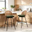 Swivel Upholstered Chenille Bar Stool-1147314521