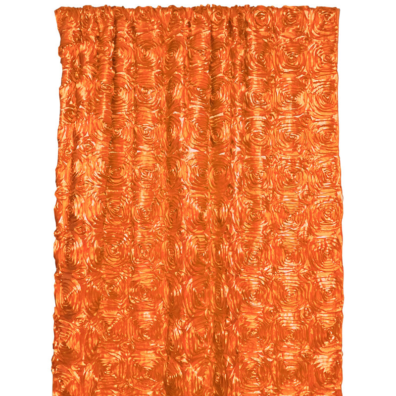 Rideau obscurcissant en polyester Pekanbaru, L 54 po x L 72 po, Orange