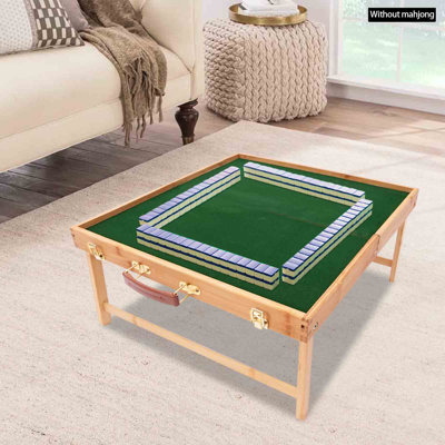 Foldable Mahjong Table (19.69'' L X 19.69'' W X 9.29'' H)