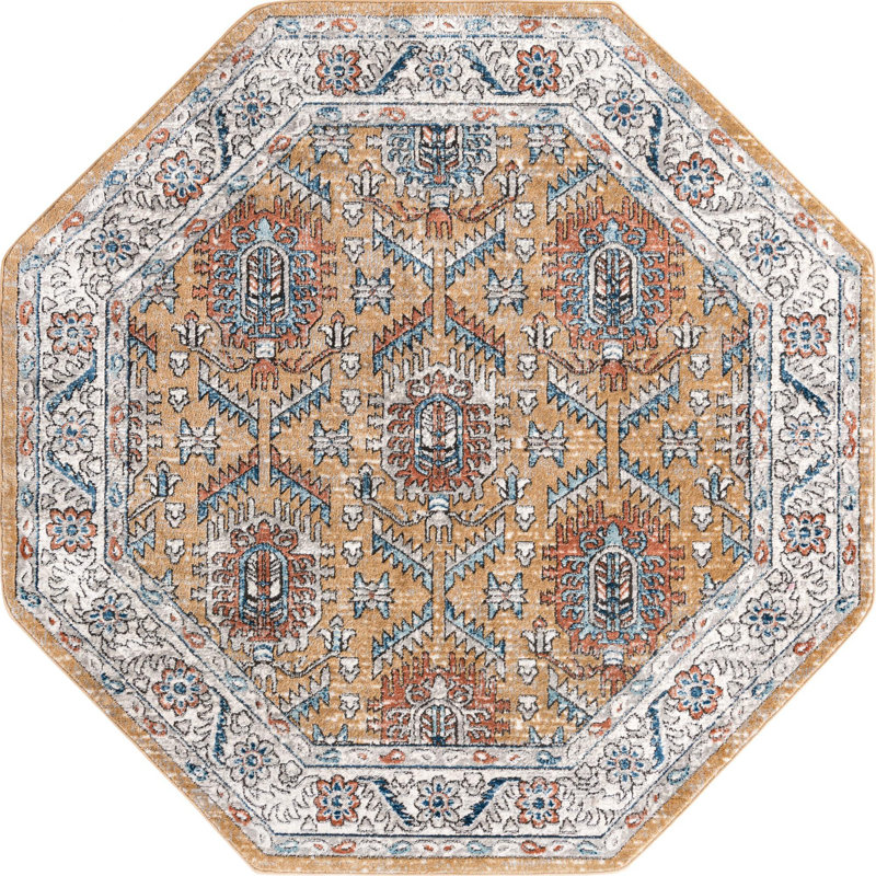 Oriental Indoor Rug, Octagon 7'