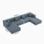 Canapé modulaire en flanelle gris confortable