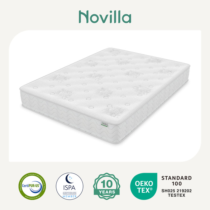 Novilla 27cm Memory Foam  Pocket Sprung Mattress, Super King (6')
