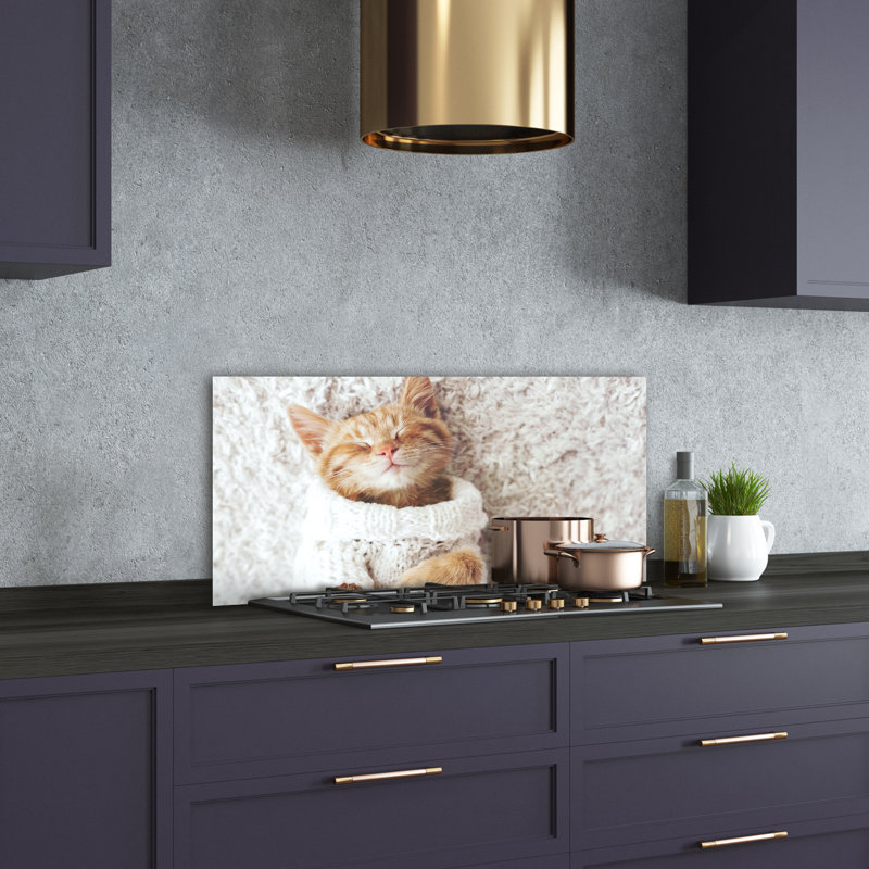 Lorns 50cm W x 100cm L Glass Peel and Stick Panel
