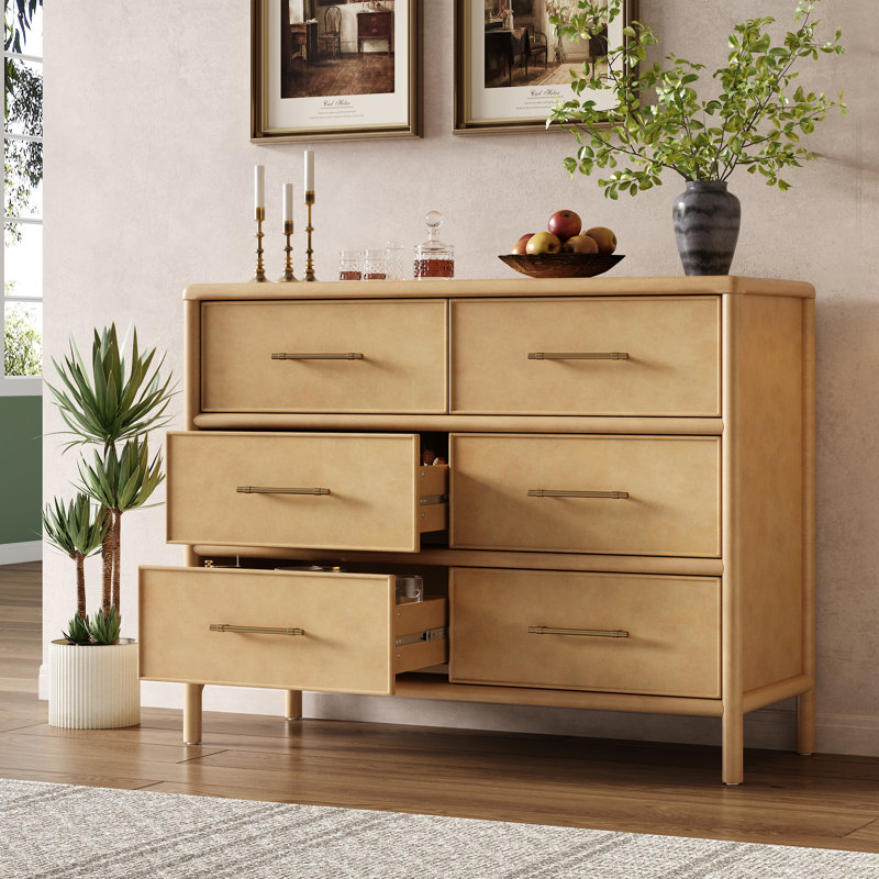 Armoire de rangement Calden Modern Glam Acacia, Naturel