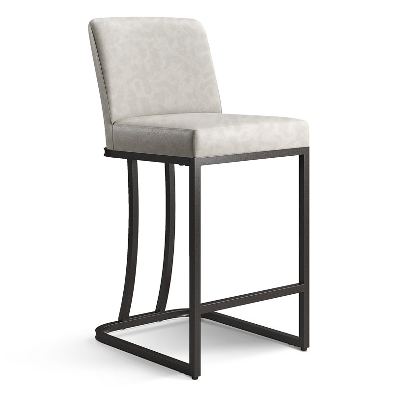 Tabouret de comptoir Seese, Tabouret de comptoir (siège d’une hauteur de 24, Noir, noir, noir, noir, Gris clair