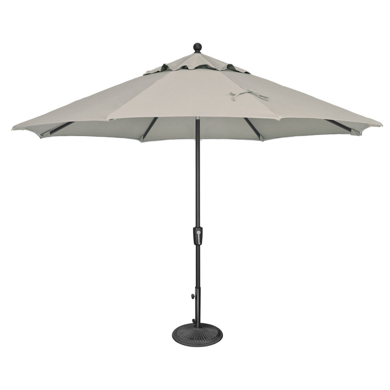 Parasol de marché Laonceston, Acrylique argent, Noir