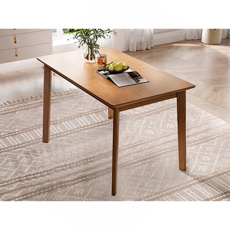 Table de salle à manger de style moderne Mid-Century de 47 pouces, coin-repas compact pour la maison, la cuisine, l’appartement, les pieds en bois d’hévéa
