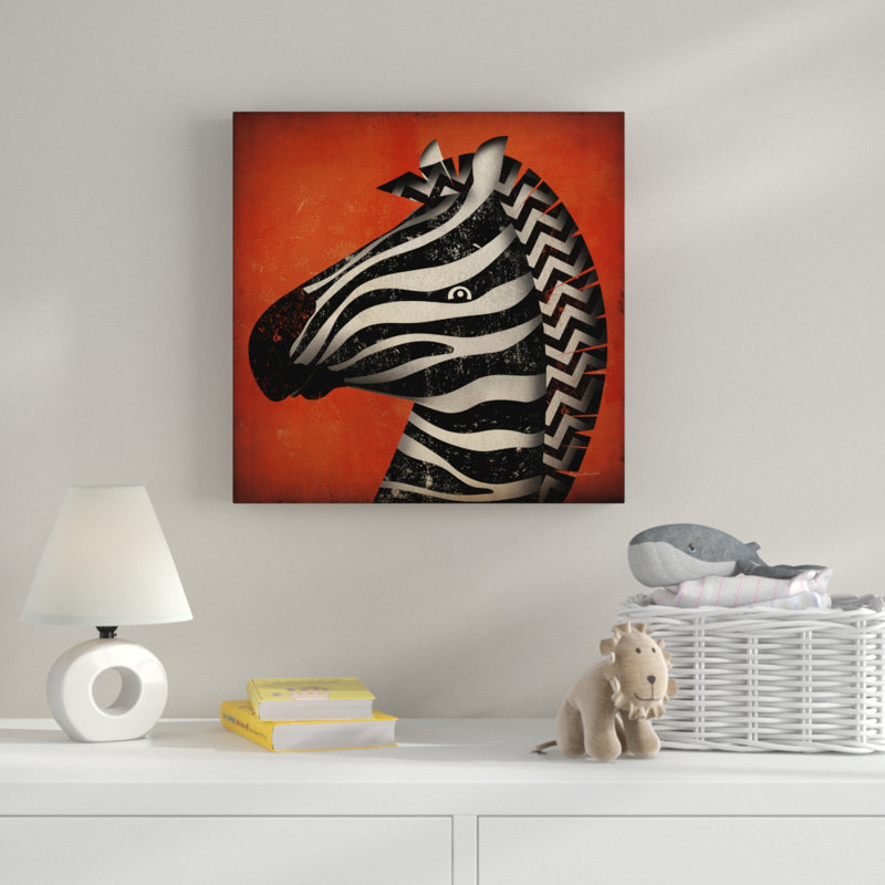 « zèbre wow », art sur toile, H 35 po x l 35 po x P 2 po