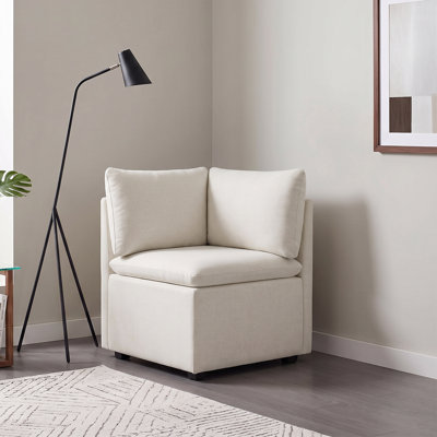 Fauteuil de coin rembourré avec rangement