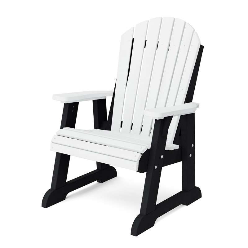 Heritage High Fan Back Chair, White/Black