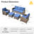 Lou 5 - Person Outdoor Conversation Set, Wicker Patio Sofa & Chair Set with Cushions-1255387424