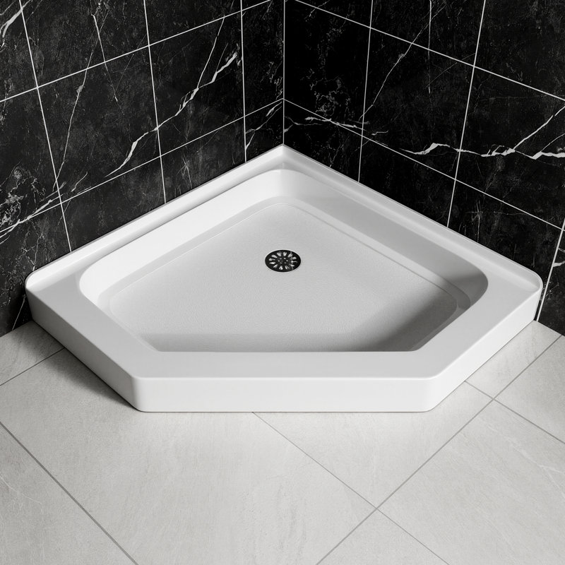 36" X 36" Neo-angle Single Threshold Acrylic Shower Base