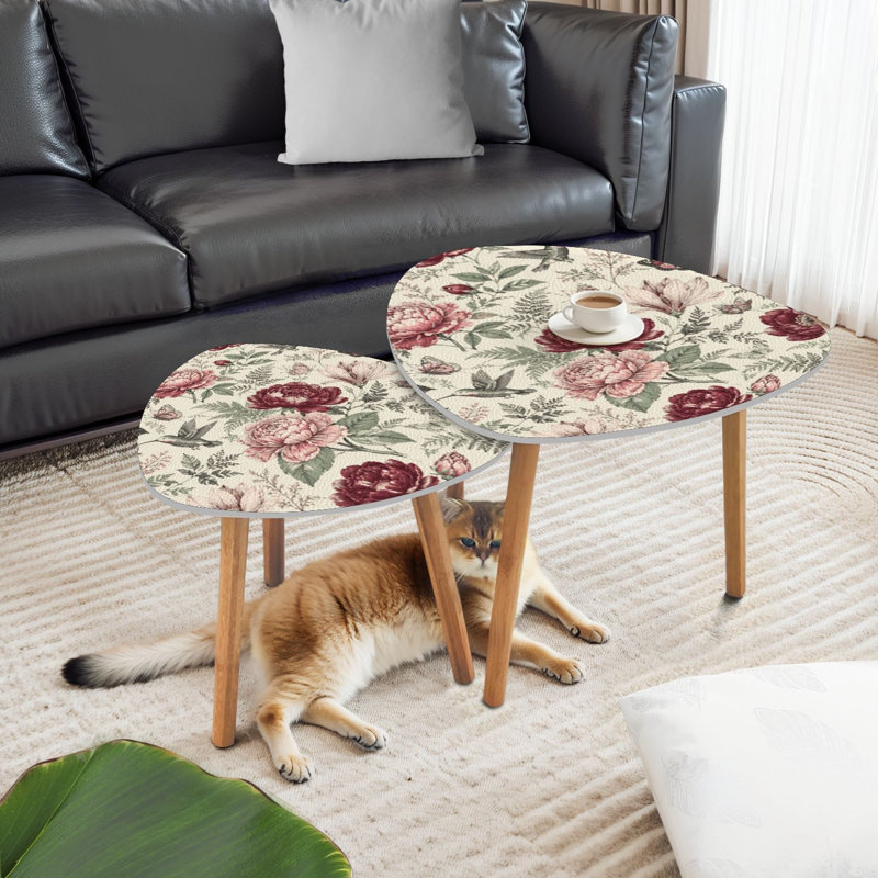 Ensemble de 2 tables basses gigognes Triangle
