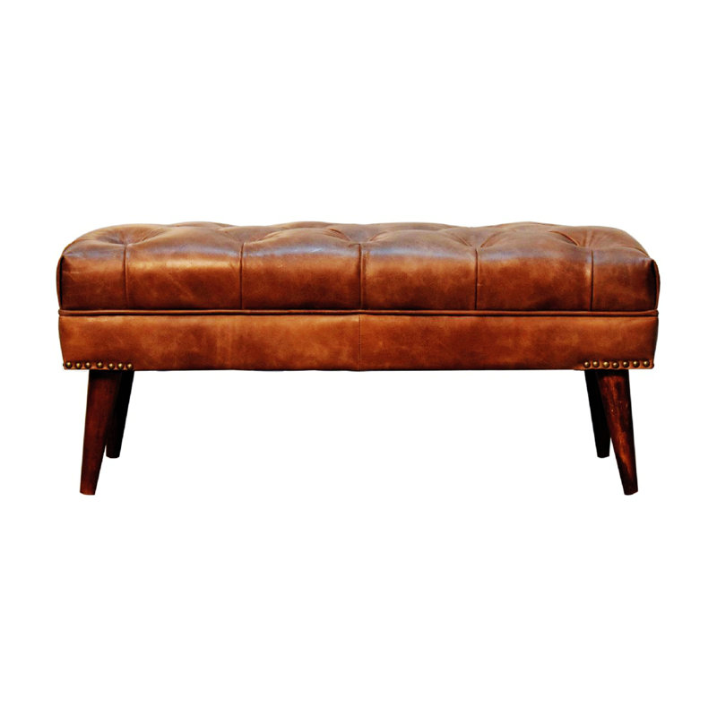 Tifney Faux Leather Upholstered Bench
