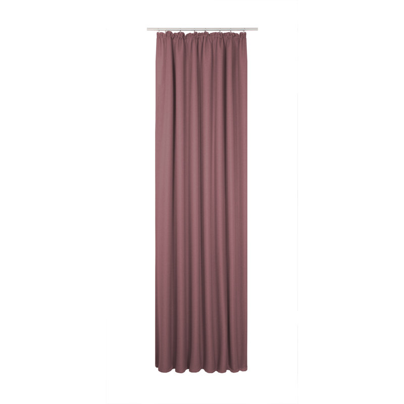 Kyrstan Pencil Pleat Room Darkening Thermal Single Curtain, 145cm Width x 132cm Drop, Berry