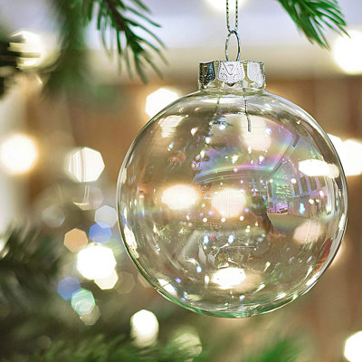 10cm Solid Colour Polyethylene Plastic Bauble