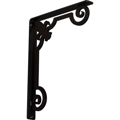Support en fer forgé Fleur De Lis, (support central simple) (paquet de 4)