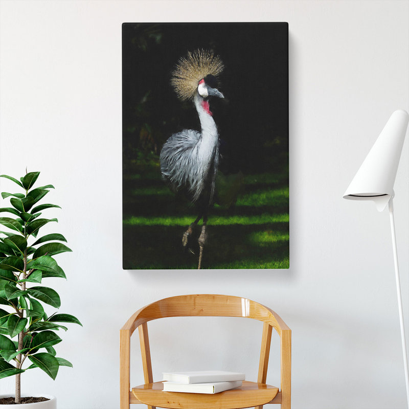 Crane Bird - Wrapped Canvas, 60cm H x 40cm W x 3cm D