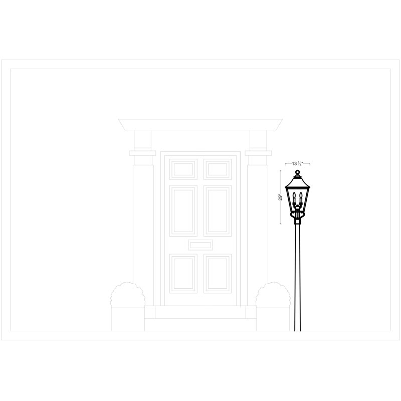 Galena Large Post Lantern from Visual Comfort Studio, Sable, Seeded