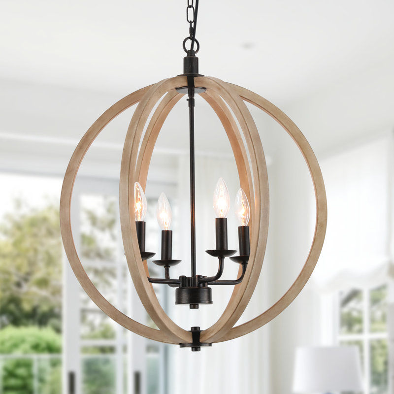 Lustre en globe 4 lumières 4 pièces