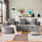 100" Corduroy Modular L-Shape Sectional Sofa-642877247