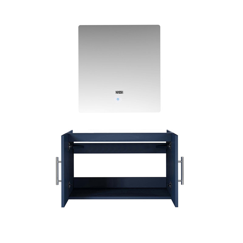 Meuble-lavabo de salle de bain 30 po X P 22 po D et 30 po Miroir à DEL, Navy Blue