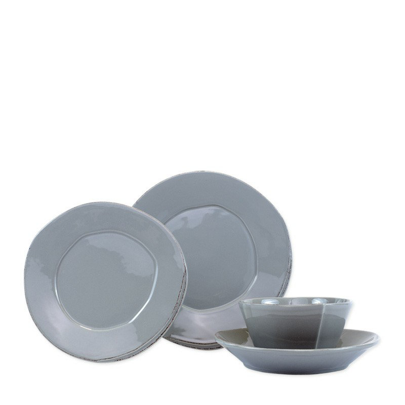 Assiette plate Lastra, Gris