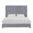 Solid Wood and Upholstered Low Profile Platform Bed-484596459-484596458