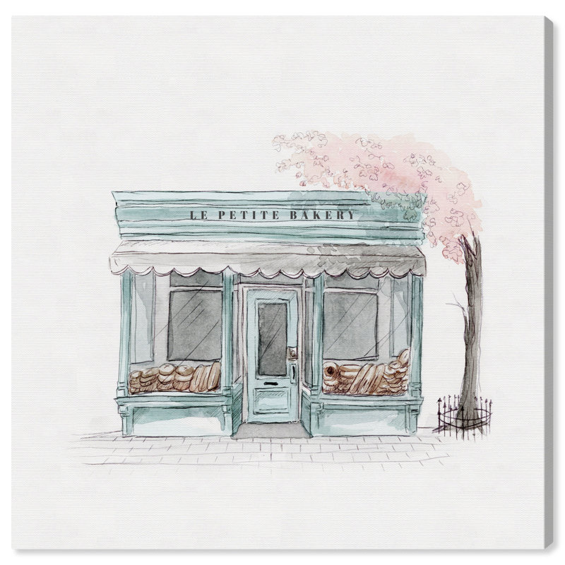 «Food and Cuisine» Le Petite Bakery Mint Pastry - Reproduction d'art graphique sur toile tendue, H 12 po x l 12 po x P 0,8 po