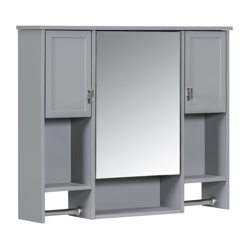 Armoire de rangement murale moderne 35 po x 28 po, Gris