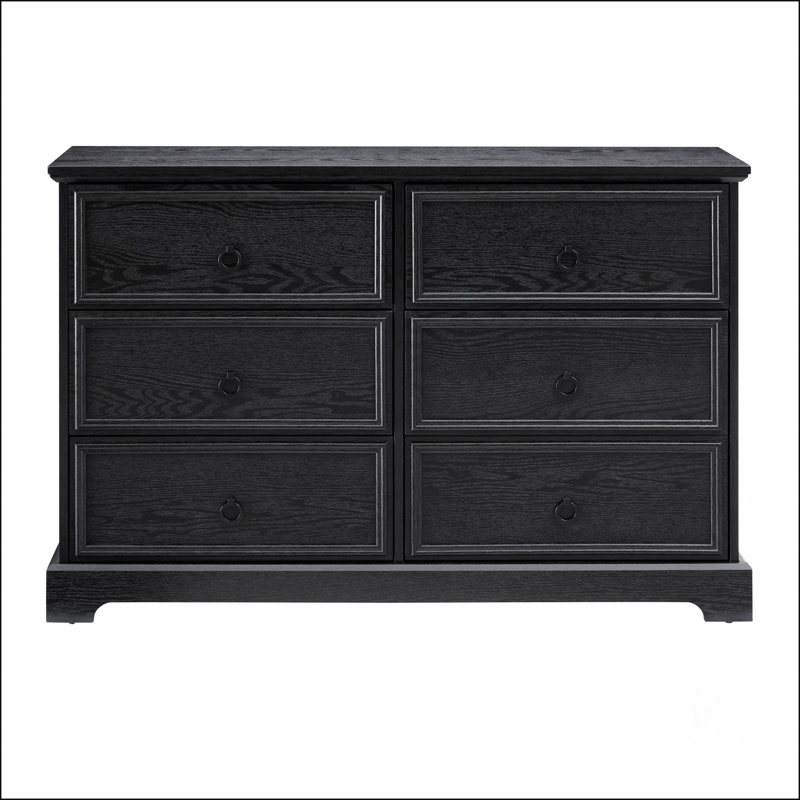 Commode 7 tiroirs Modern Farmhouse, Noir