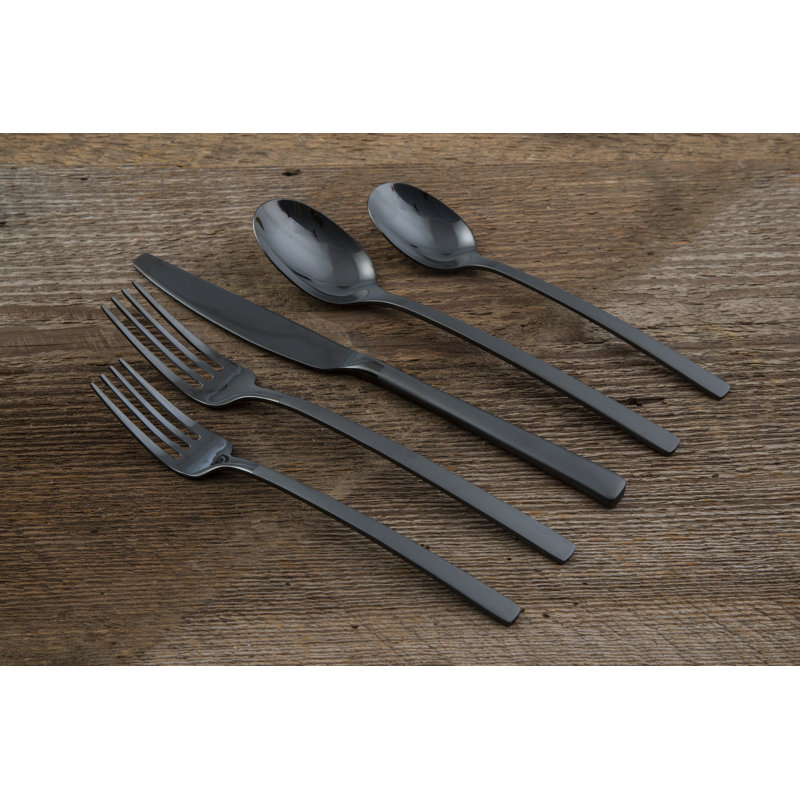 Beacon 20 Piece Flatware Set, Service For 4, Beacon Black