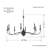 8 - Light Steel Dimmable Empire Chandelier