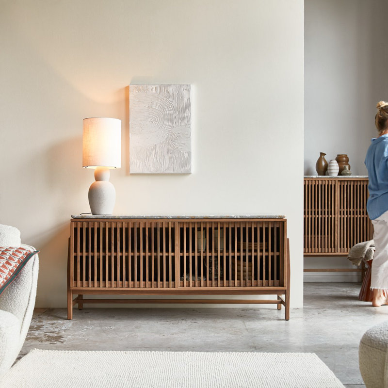 Isaure Solid Walnut and Terrazzo Premium Sideboard