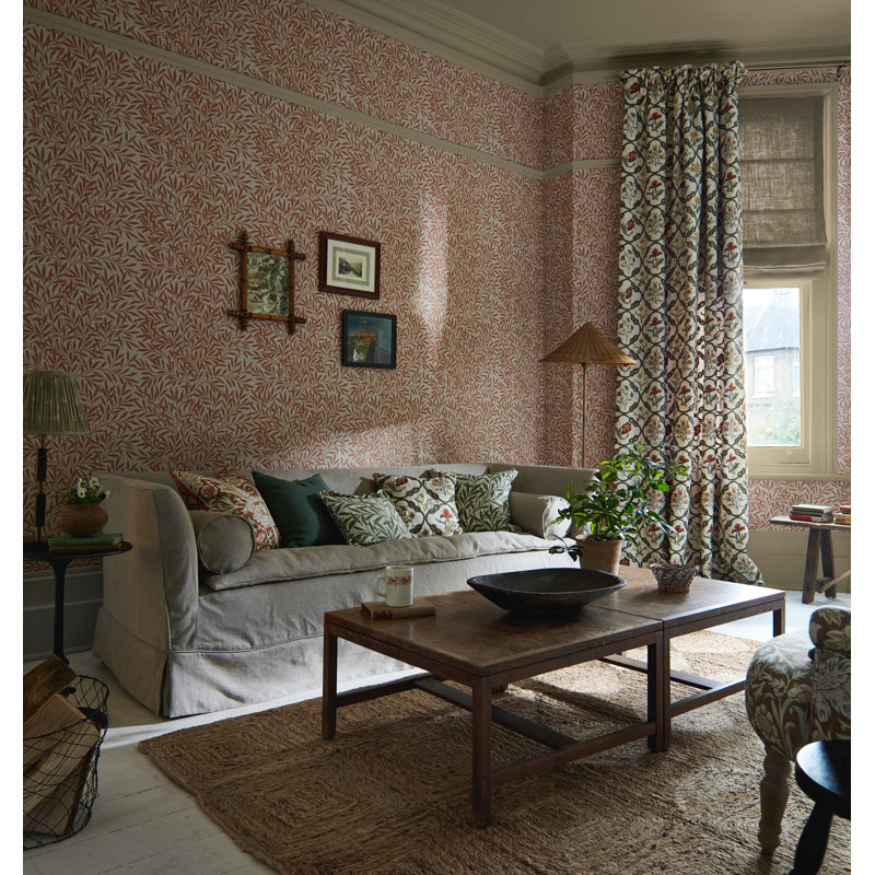 Emerys Willow Wallpaper, Chrysanthemum Pink