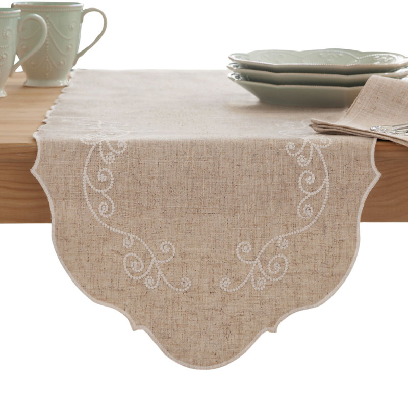 Lenox French Perle Runner, 70" x 14"