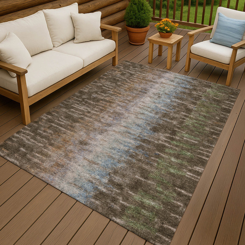 Machine Washable Indoor/Outdoor Chantille ACN2318 Casual Rug, Rectangle 8' x 10'