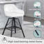Mukesh Swivel Upholstered Velvet Bar Stool with Steel Frame-131116740