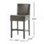 Ensemble de 2 tabourets de bar à hauteur de comptoir en cuir reconstitué 26 "Portman