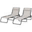 Ensemble de 2 chaises longues pliantes Outsunny