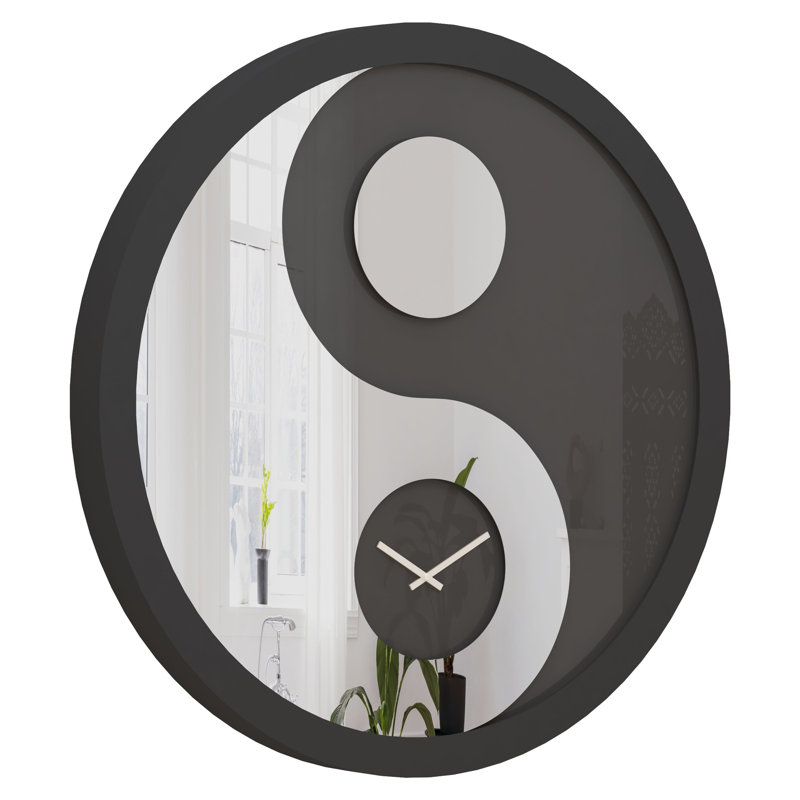 Ahking Wood Wall Clock, Grey