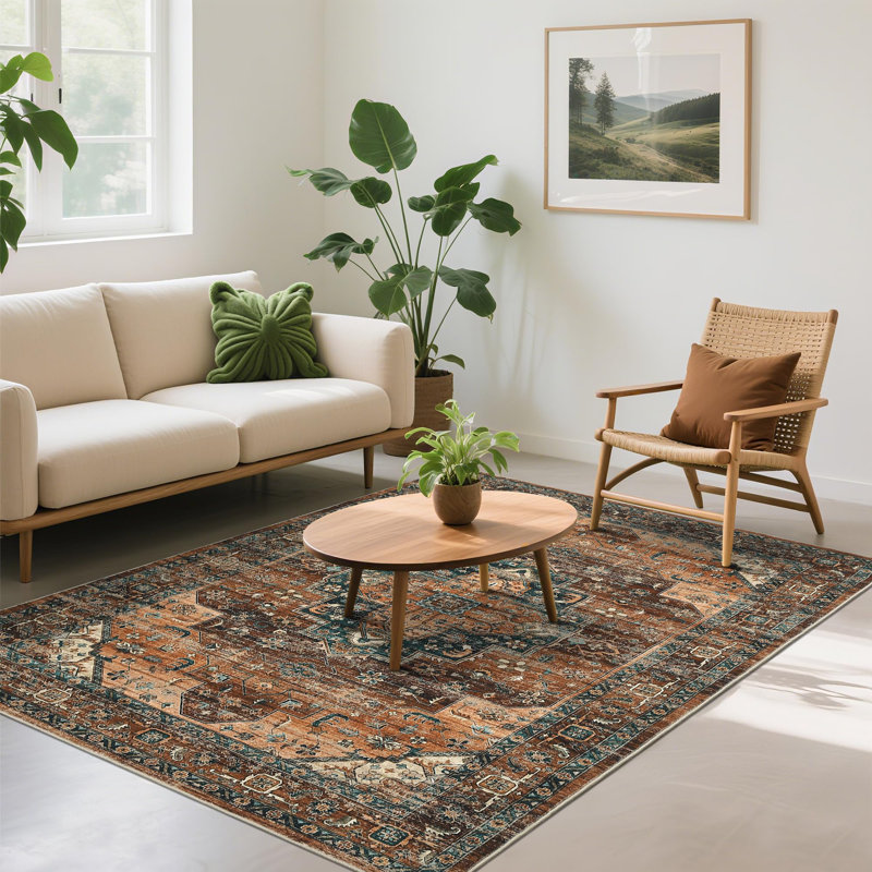 Abstract Machine Printed 160cm X 230cm Area Rug, Rectangle 160 x 230 cm