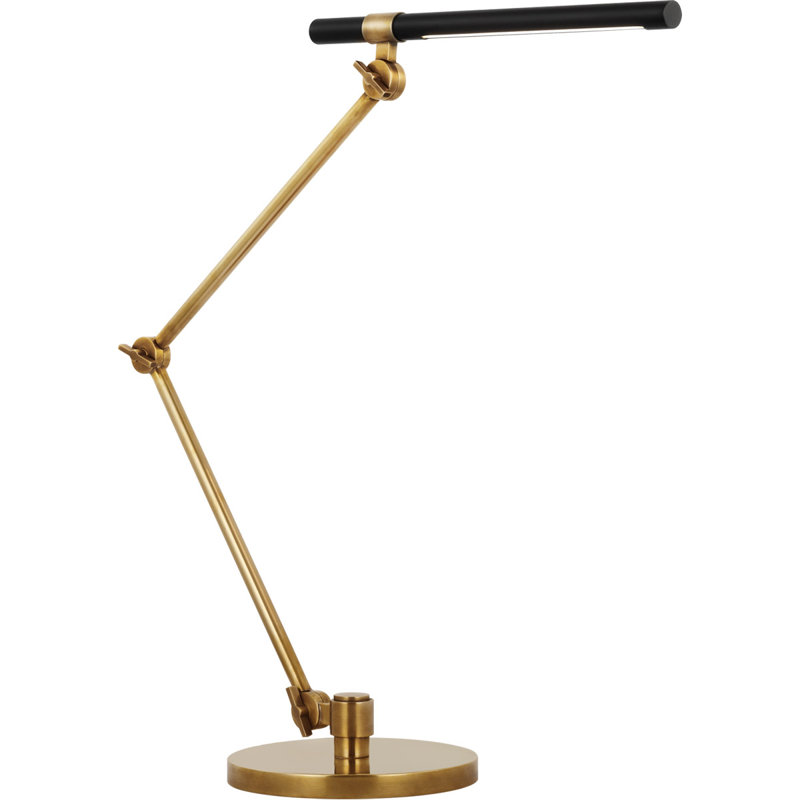 Ian K. Fowler Heron Large Desk Lamp, Hand-Rubbed Antique Brass