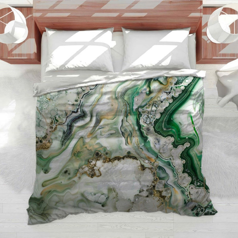 Green Agate Alcohol Cotton Blend Comforter, King Comforter