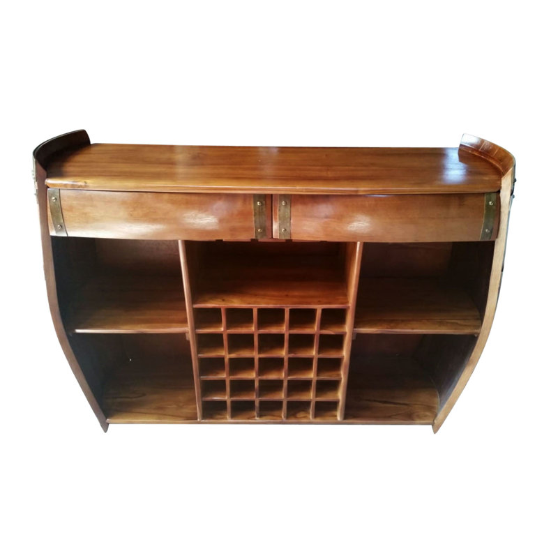 62'' Solid Wood Bar Cabinet
