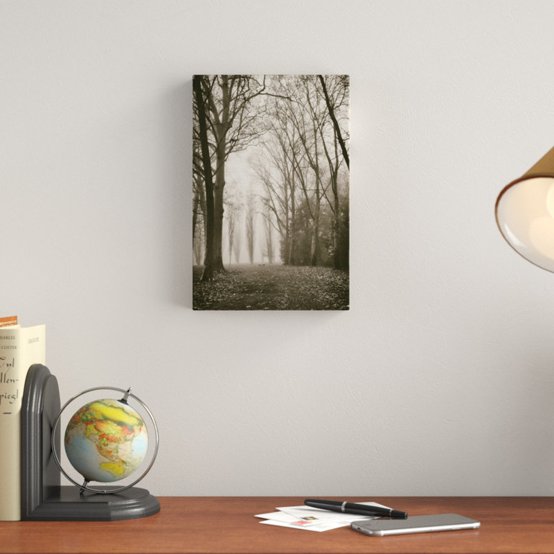 Trees In Fog I by Jody Stuart - Print on Canvas, 30cm H x 20cm W, Wrapped Canvas