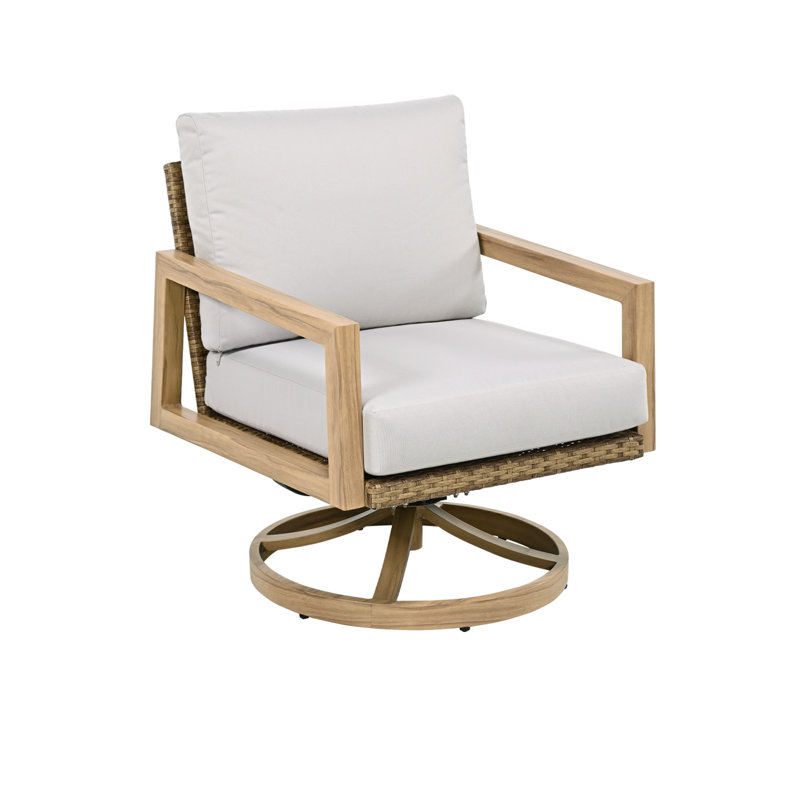 Fauteuil club pivotant en aluminium Dymir