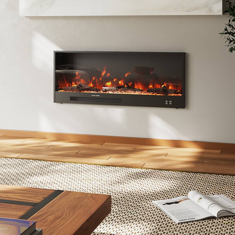 Wifi Electric Fireplace  with Remote Control,12 Flame Colours